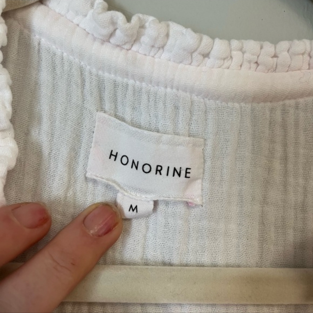 Honorine White Gauze Mini Dress EUC - Picture 2 of 5